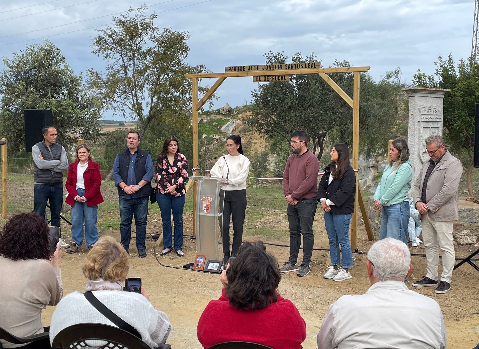 Rotulación del parque José Joaquín Santos